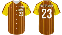 Custom full button vertical stripe adult youth unisex baseball jersey - Jersey