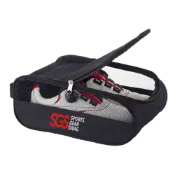 Custom golf shoe bag half mesh crest - Golf-shoe-bags
