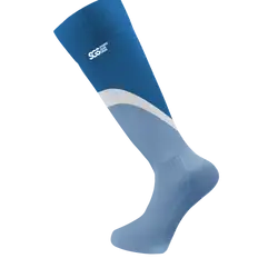 Custom adult youth unisex baseball full calf socks elegant blue - Socks