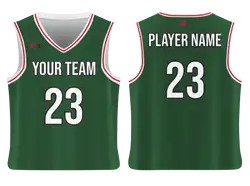 Custom alluring green adult youth unisex basketball jersey - reversible uniform - Jersey