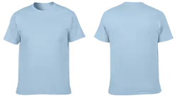 Custom cotton short sleeve shirts adult youth unisex blue cream - Cotton-shirt