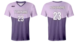 Custom purple dull tones youth unisex cheerleading short sleeve tight fit jersey - Jersey