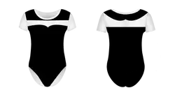 Custom women short sleeve one piece dance uniform duo tone - Dance-jerseys