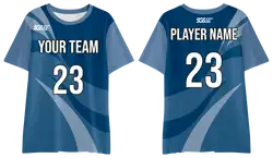 Custom moisture wicking blue adult youth unisex shirt - Jersey