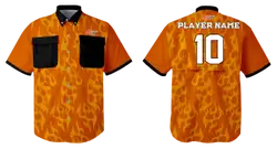 Custom fishing shirt adult youth unisex flamewave fury - Jersey