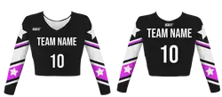 Custom twin stars youth adult unisex cheerleading long sleeve crop top jersey - Jersey