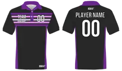 Custom black and violet design adult youth unisex polo - Golf-polos