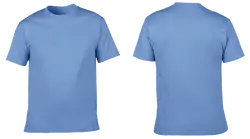 Custom cotton short sleeve shirt adult youth unisex light blue - Cotton-shirt