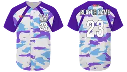 Custom diagonal stripe camo adult youth unisex baseball jersey - Jersey