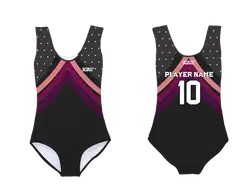 Custom sleeveless gymnastic uniform adult youth chevron dots - Gymnastics-uniforms
