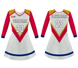 Custom v style adult youth unisex cheerleading dresses long sleeve jersey - Cheerleading-dress
