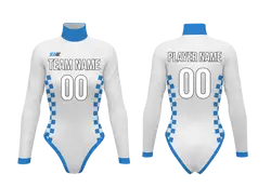 Custom cheerleading bodysuit adult youth vibrant racing stripe - Cheerleading-bodysuits