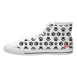 Custom high top canvas shoes white mythic vision - High-top-shoes