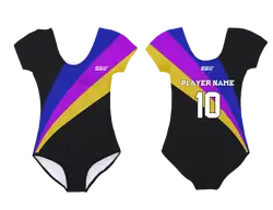 Custom short sleeve gymnastic uniform adult youth color flow - Gymnastics-uniforms