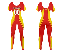 Custom women short sleeve dance bodysuit flamenco fire - Dance-bodysuits