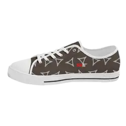 Custom low top canvas shoes white motion - Low-top-shoes