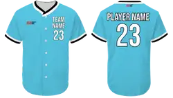 Custom  active wear adult youth unisex full buttons softball jersey - Jersey
