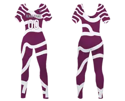 Custom women short sleeve dance bodysuit vibrant velocity - Dance-bodysuits