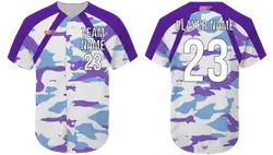 Custom diagonal stripe camo adult youth unisex softball jersey - Jersey