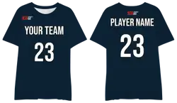 Custom navy blue comfort adult youth unisex short-sleevet shirt - Jersey