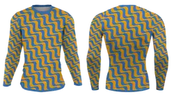 Custom diagonal zig zag adult youth unisex long sleeve compression shirts - Compression-shirts