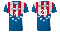 Custom five stars youth unisex cheerleading short sleeve tight fit jersey - Jersey