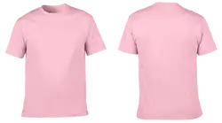 Custom cotton short sleeve shirts adult youth unisex pastel pink - Cotton-shirt