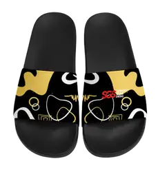 Custom slides black unisex gilded - Slides