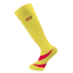 Custom adult youth unisex softball full calf socks classic yellow - Socks
