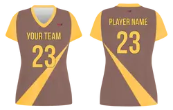 Custom light brown solids adult youth volleyball jersey - Jersey