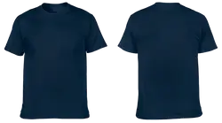 Custom cotton short sleeve shirts adult youth unisex midnight navy - Cotton-shirt