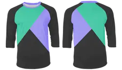 Custom solid shapes 3/4 sleeve adult youth unisex shirt - Shirt-3-4-sleeve