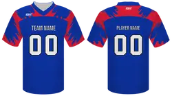 Custom ikat abstract adult youth unisex football jersey - Jersey