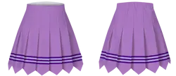 Custom purple supreme stripes youth adult unisex cheerleading foldable pointed skirts - Skirts
