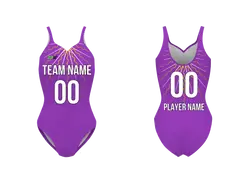 Custom women sleeveless ballet uniform feminine purple - Ballet-uniforms