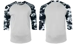 Custom camo 3/4 sleeve adult youth unisex shirt - Shirt-3-4-sleeve