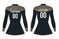 Custom figure skating long sleeve uniform eclipse spin adult youth plain skirt - Figure-skating-uniforms