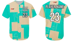 Custom square abstract adult youth unisex baseball jersey - Jersey