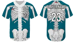 Custom skeleton nature adult youth unisex baseball jersey - Jersey