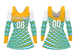 Custom women long sleeve ballet uniform serene swirl - Ballet-uniforms