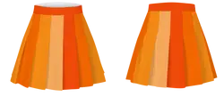 Custom casual orange youth adult unisex cheerleading skirts - Skirts