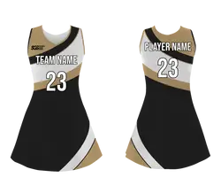 Custom attractive adult youth unisex cheerleading dresses sleeveless jersey - Cheerleading-dress