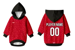 Custom pet holiday hoodie festive red - Pets-hoodie