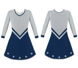 Custom simple one piece adult youth unisex cheerleading dresses long sleeve jersey - Cheerleading-dress
