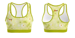 Custom adult youth unisex sports bra flower-print - Track-sports-bras