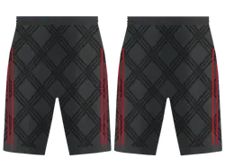 Classic black diagonal with red  - shorts - Short