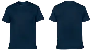 Custom cotton short sleeve shirts adult youth unisex midnight navy - Cotton-shirt