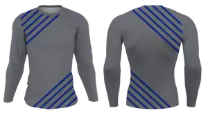 Custom diagonal lines adult youth unisex long sleeve compression shirts - Compression-shirts