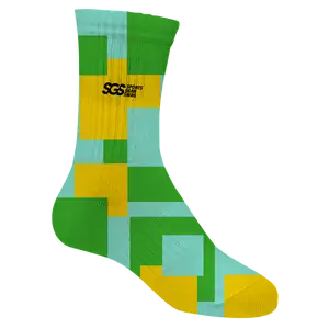 Custom lacrosse socks adult youth unisex energetic blocks - Socks