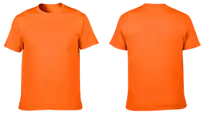 Custom cotton short sleeve shirts adult youth unisex sunset orange - Cotton-shirt